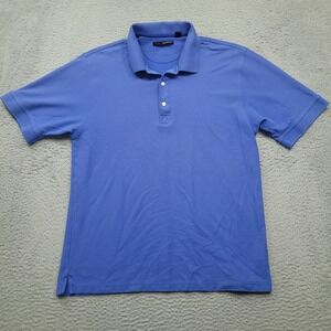Greg Norman Golf Polo Shirt Mens L Blue Short Sleeve